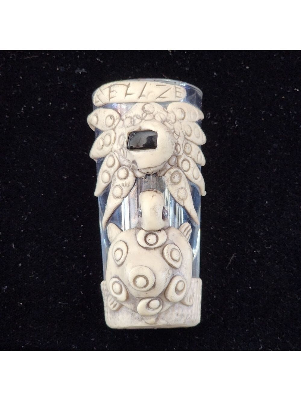 Belize Sea Turtle Octopus polymer clay 3D Souvenir Novelty shot glass AMIE